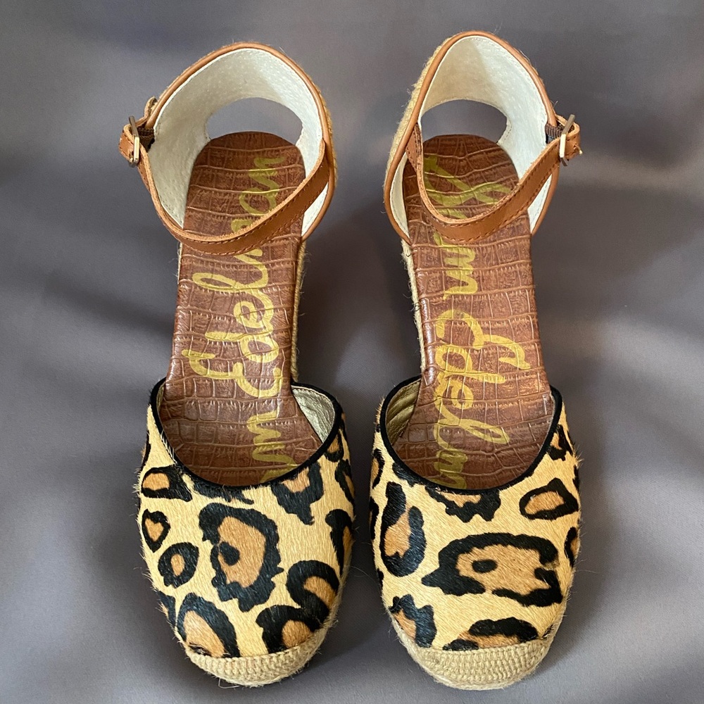 Sam Edelman Leopard Wedge Espadrille